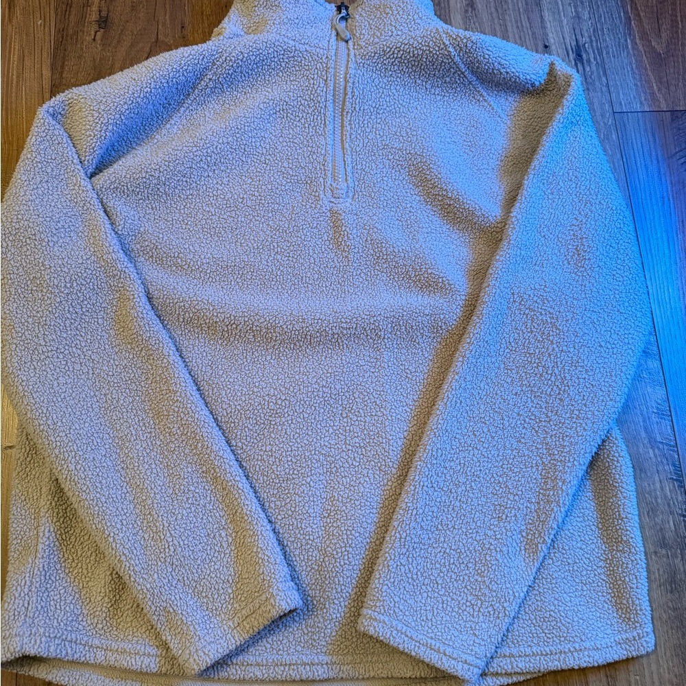 Cream/Tan Quarter Zip Fleece